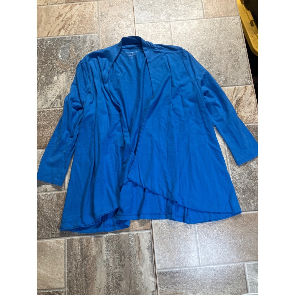 Charter Club Petite Blue Open Front Cardigan Lightweight Cotton Modal Size P S
